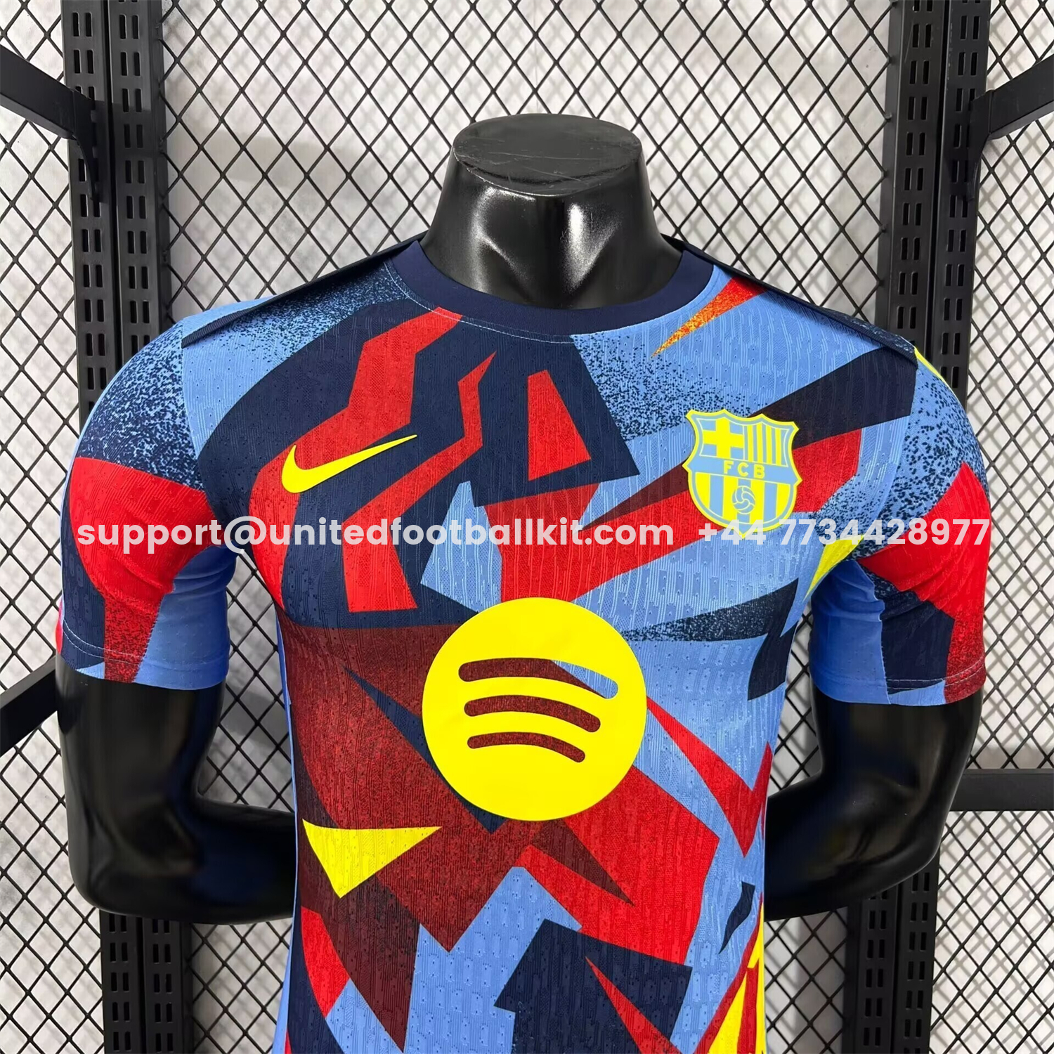 Unitedfootballkit.com | Barcelona 25-26 Mottled Colors Pre-Match Jersey - Player Version -Customize Name, Number and Patch | Worldwide Shipping