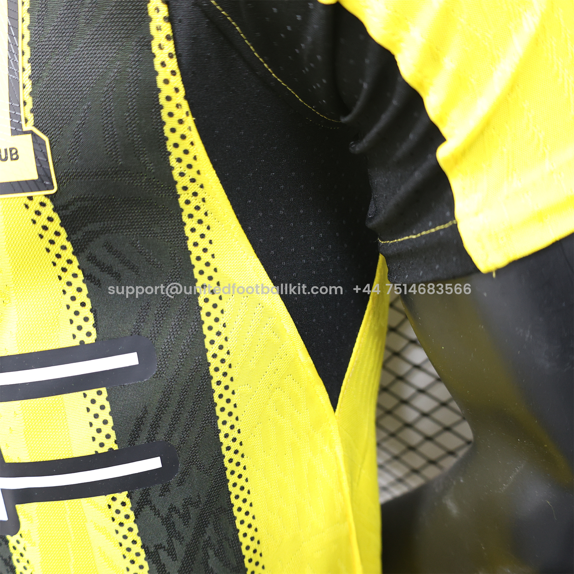 Unitedfootballkit.com | Al Ittihad Jeddah United 24-25 Home Jersey with New Sponsers - Player Version -Customize Name, Number and Patch | Worldwide Shipping