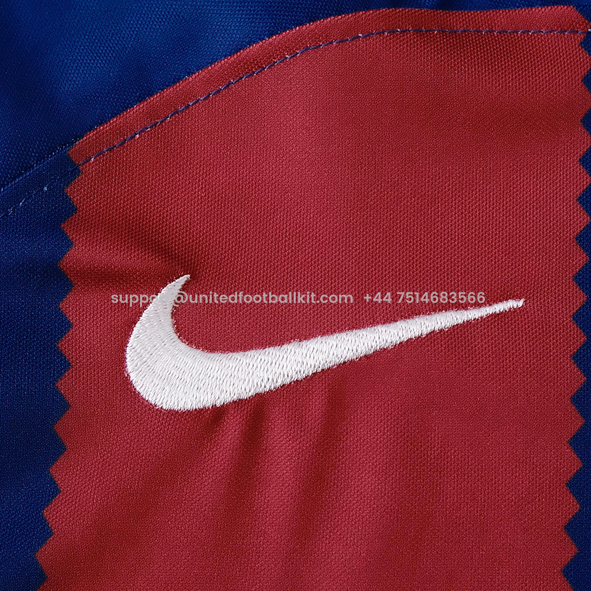 Unitedfootballkit.com | Barcelona X RS Iconic Tongue Jersey - Fans Version -Customize Name, Number and Patch | Worldwide Shipping