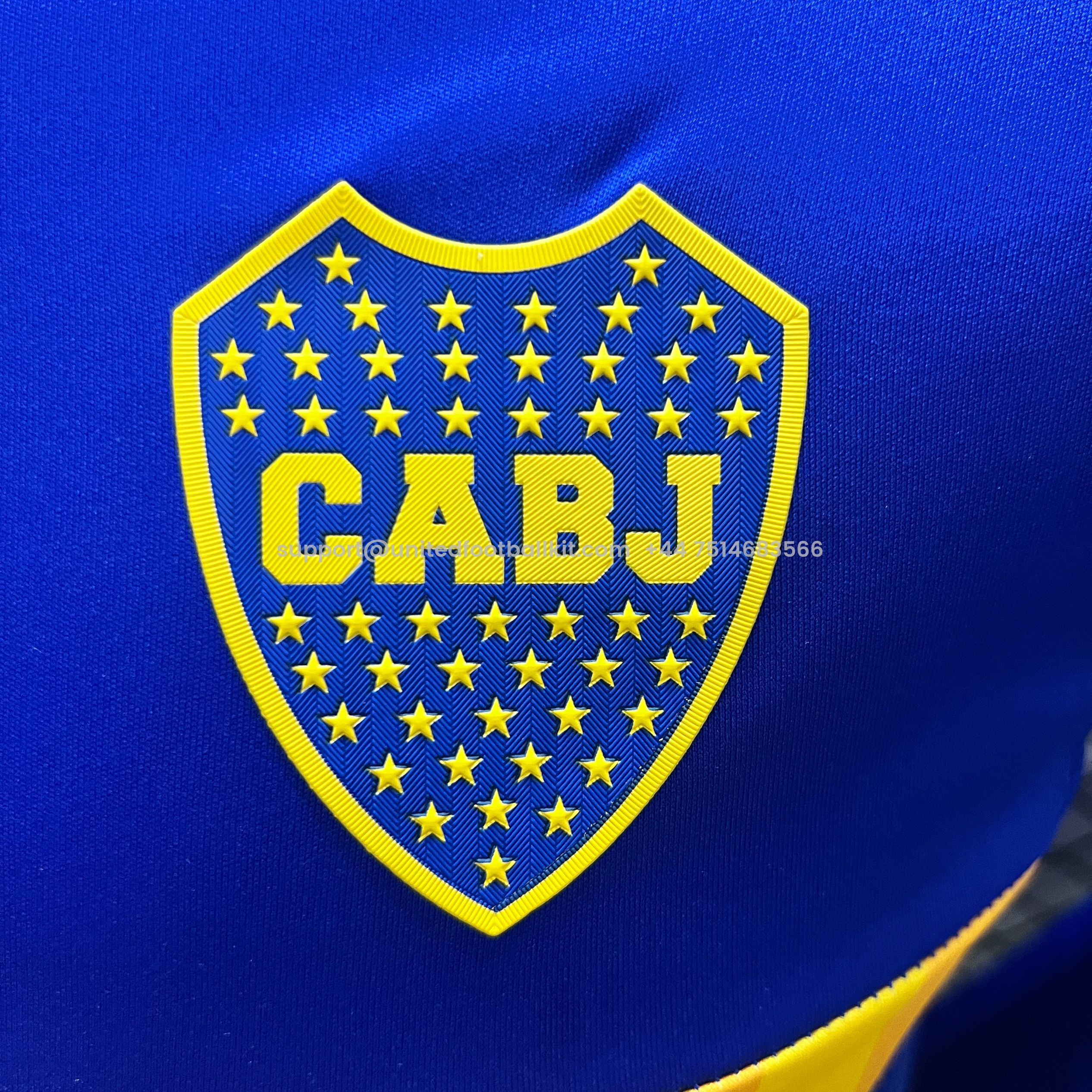 Unitedfootballkit.com | Boca Juniors 24-25 Home Long Sleeve Jersey - Player Version -Customize Name, Number and Patch | Worldwide Shipping