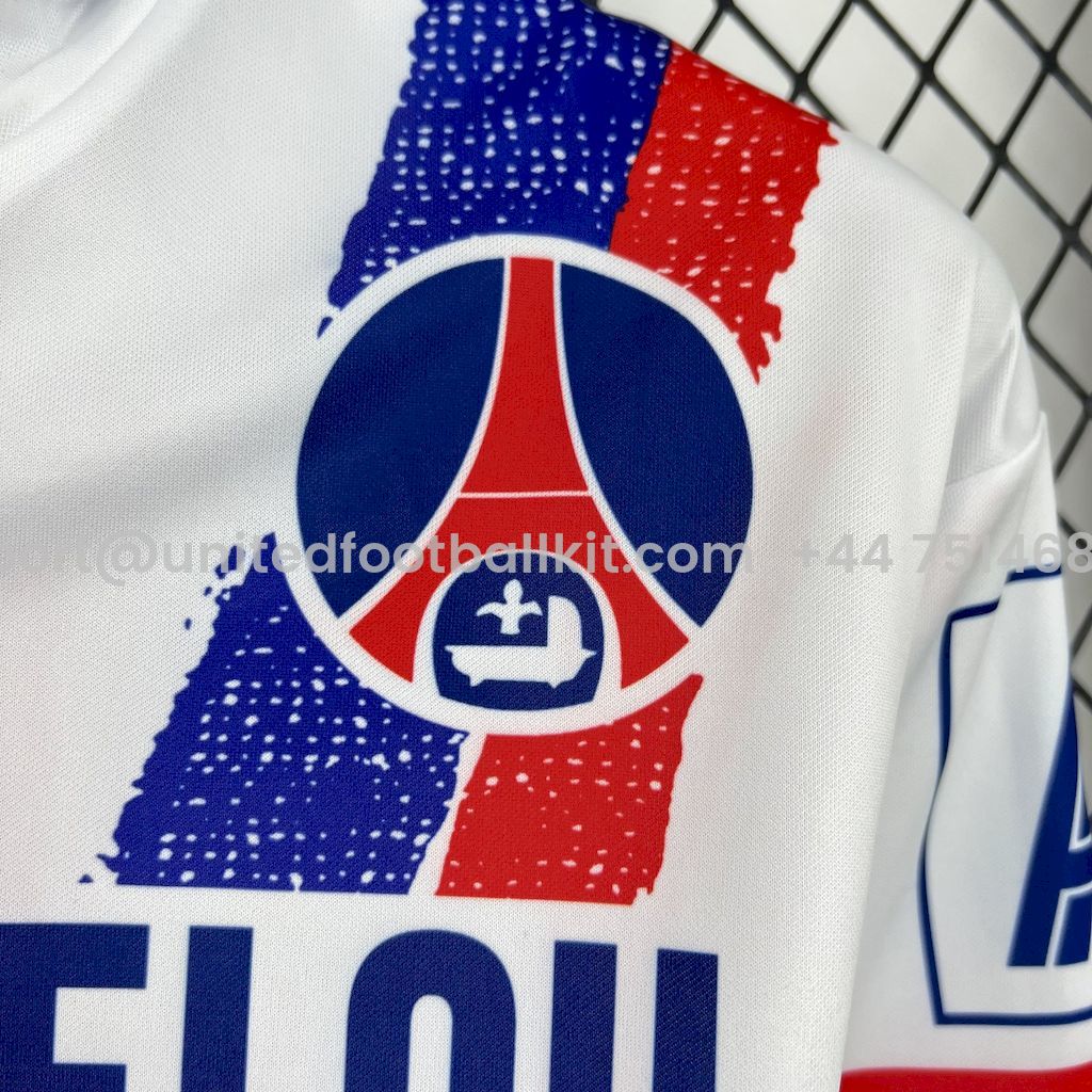 Unitedfootballkit.com | Retro Paris Saint-Germain PSG 1990-91 Home Jersey -Customize Name, Number and Patch | Worldwide Shipping