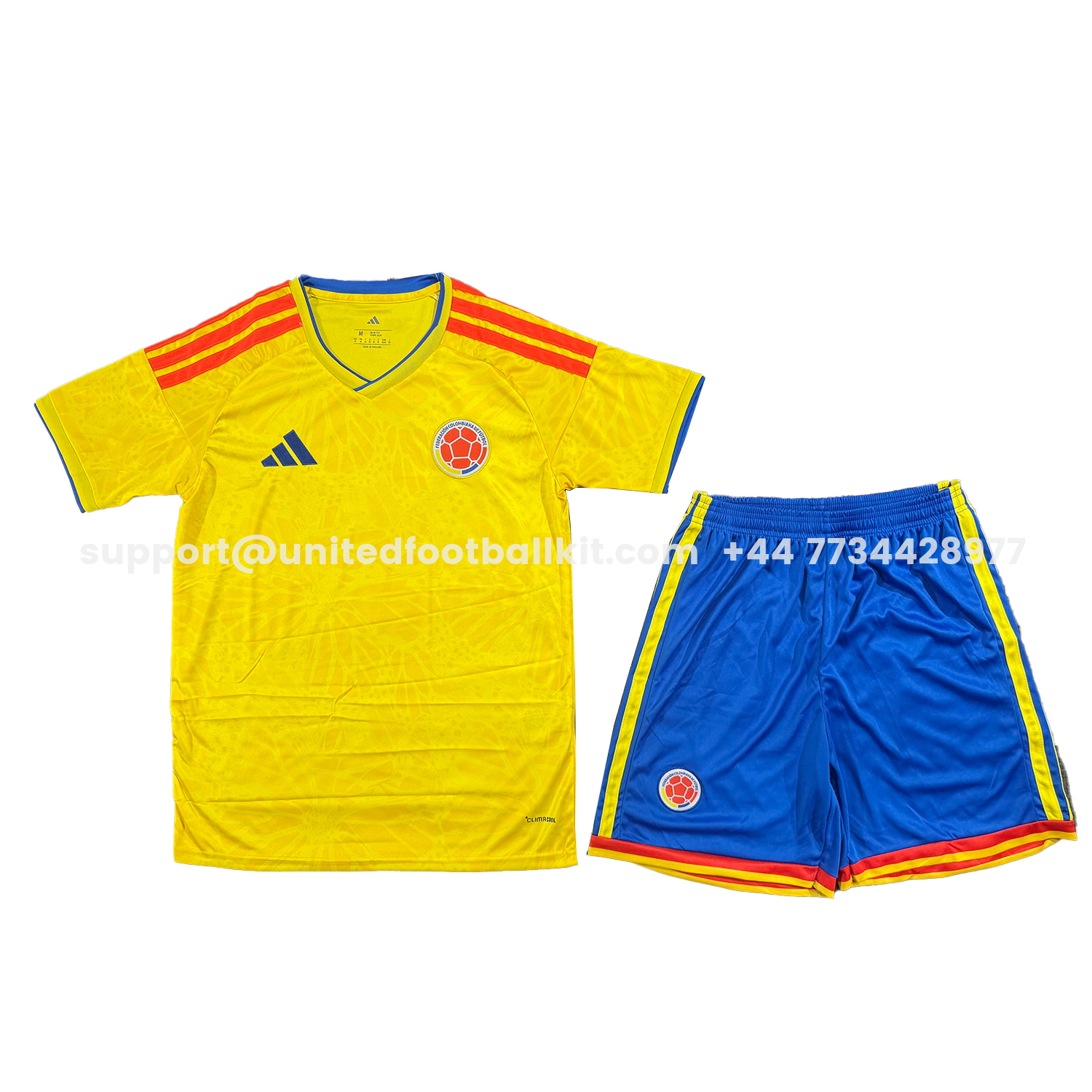 Unitedfootballkit.com | Colombia 2026 Home Men's Adult Jersey Set - Fans Version -Customize Name, Number and Patch | Worldwide Shipping
