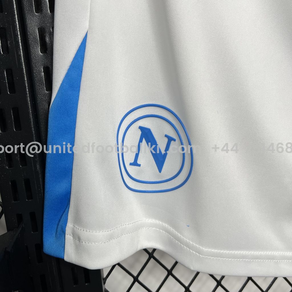 Unitedfootballkit.com | Napoli 24-25 Home Shorts - Fans Version -Customize Name, Number and Patch | Worldwide Shipping