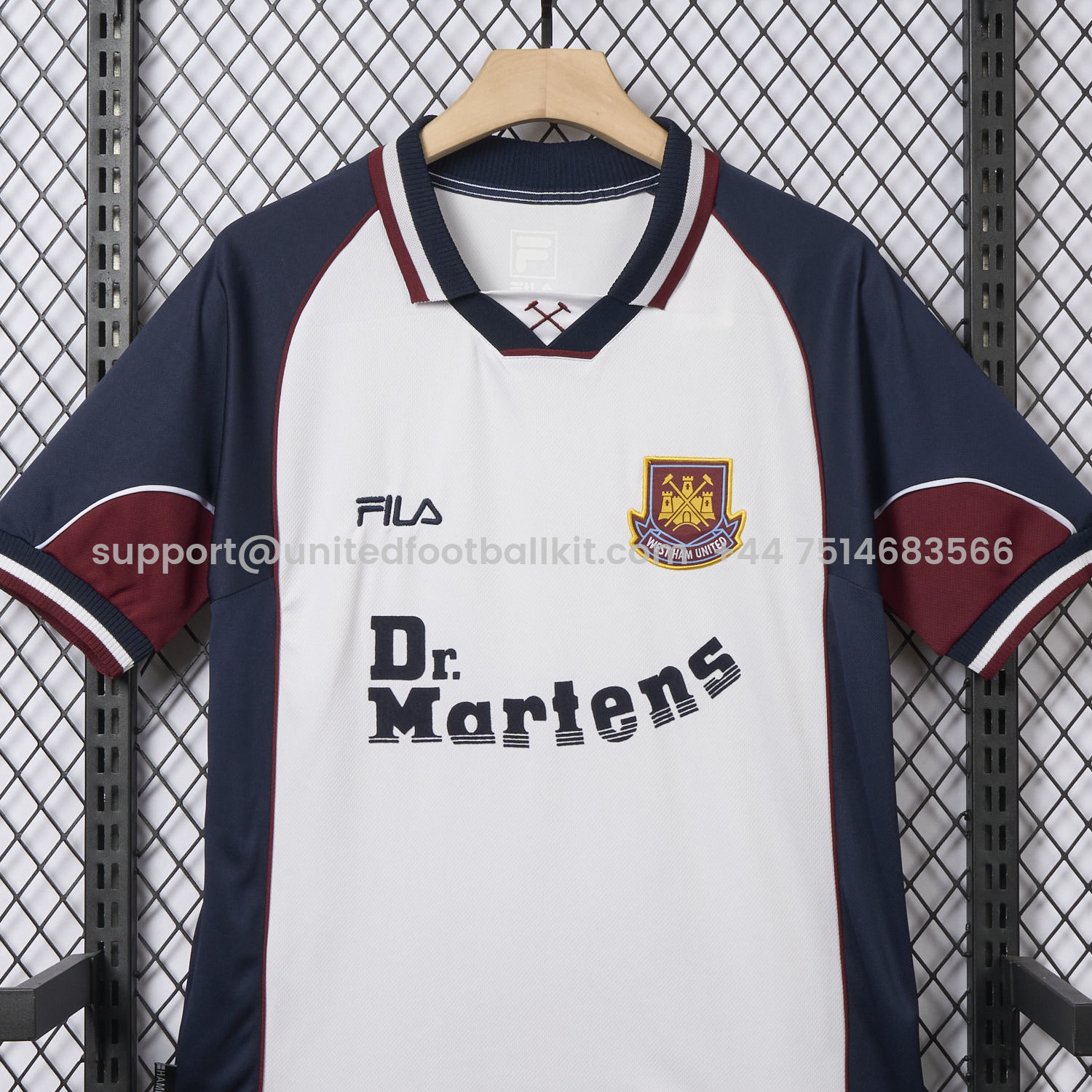 Unitedfootballkit.com | Retro West Ham United 1999-01 Away Jersey -Customize Name, Number and Patch | Worldwide Shipping