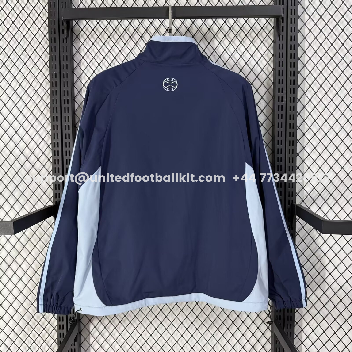 Unitedfootballkit.com | Argentina 2026 Windbreaker Jacket - Black And Blue -Customize Name, Number and Patch | Worldwide Shipping