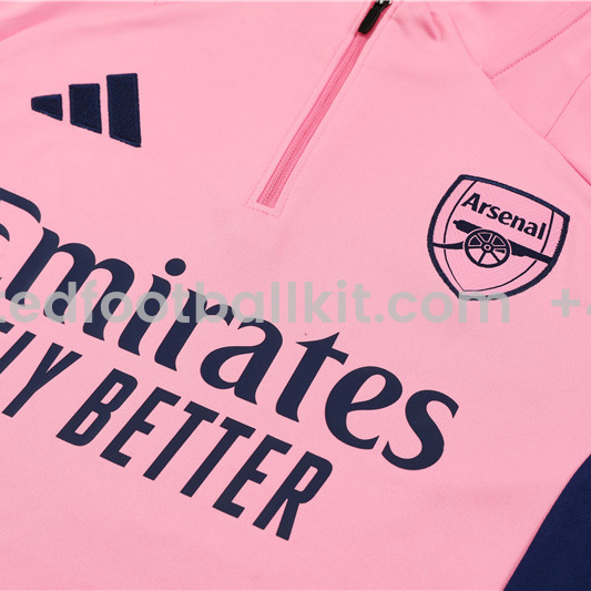 Unitedfootballkit.com | Arsenal 24-25 Long Sleeve Training Set - Pink -Customize Name, Number and Patch | Worldwide Shipping