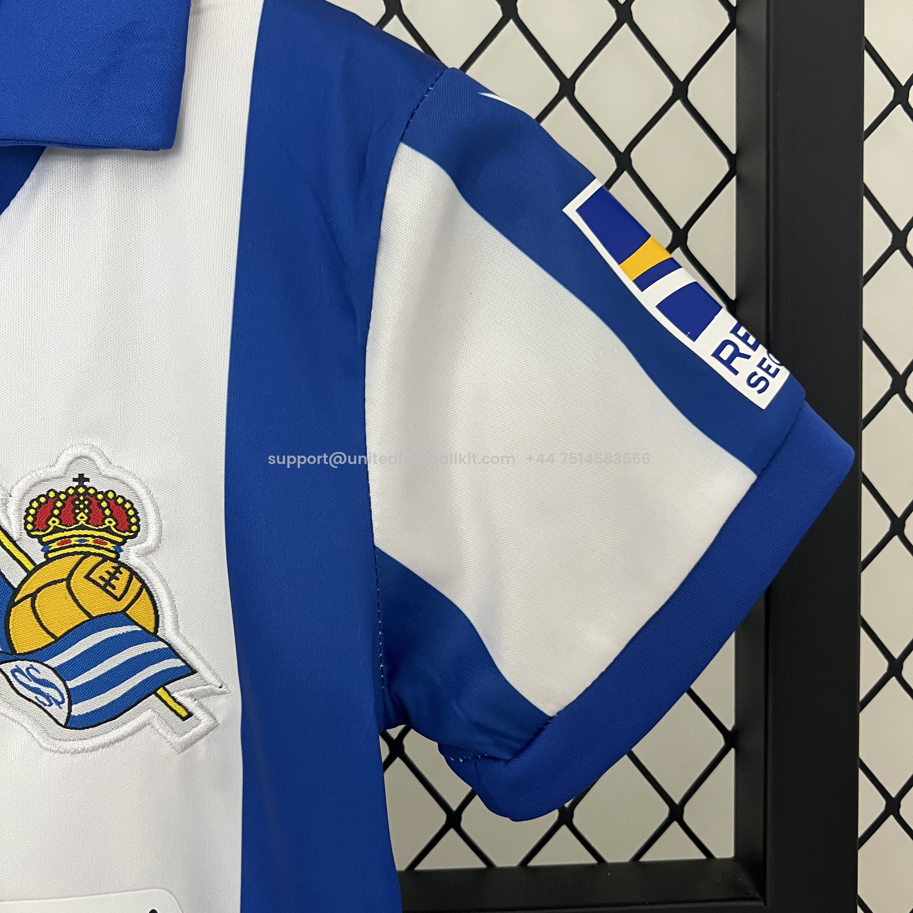 Unitedfootballkit.com | Real Sociedad 24-25 Home Stadium Kids Kit -Customize Name, Number and Patch | Worldwide Shipping