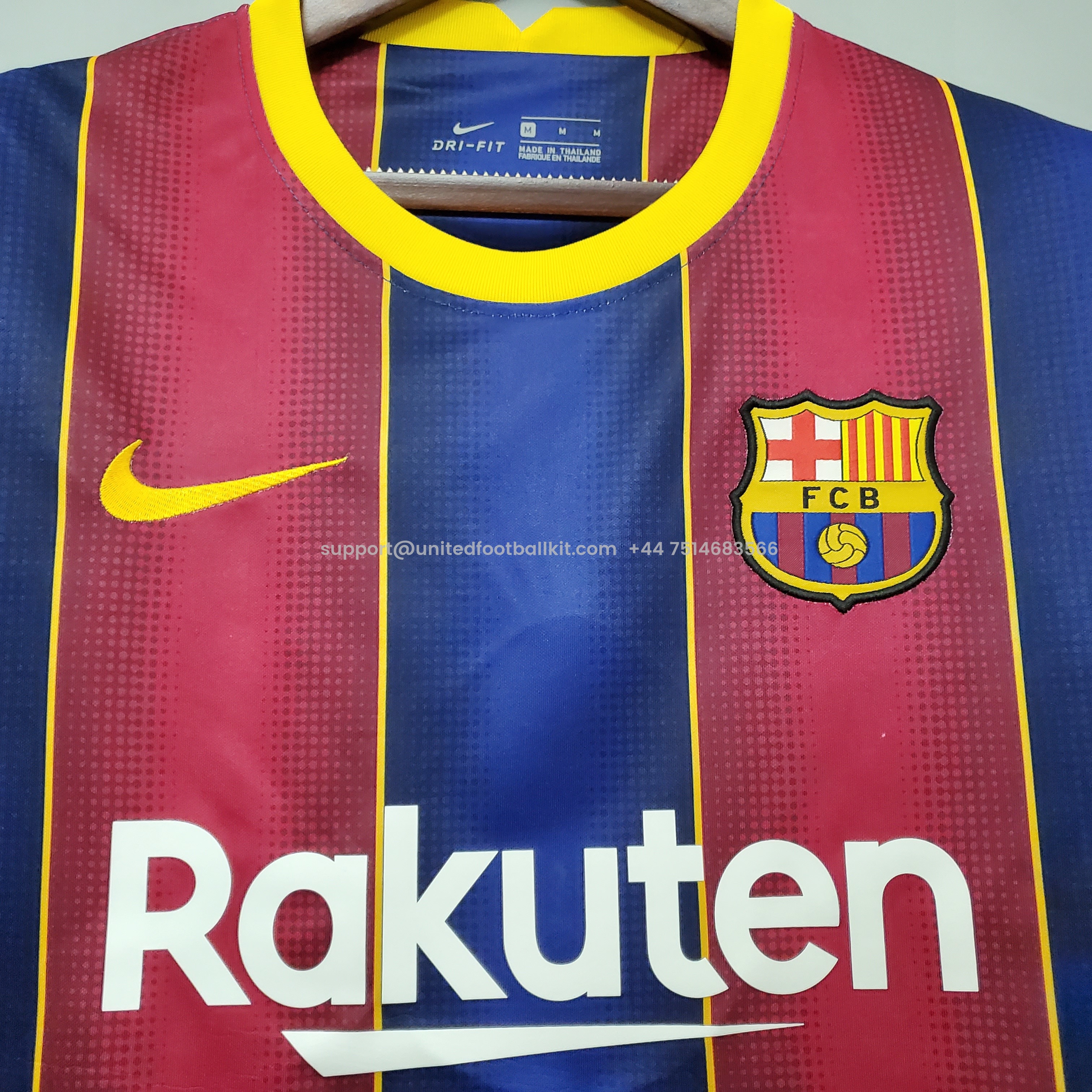 Unitedfootballkit.com | Retro Barcelona 20-21 Home Stadium Jersey -Customize Name, Number and Patch | Worldwide Shipping