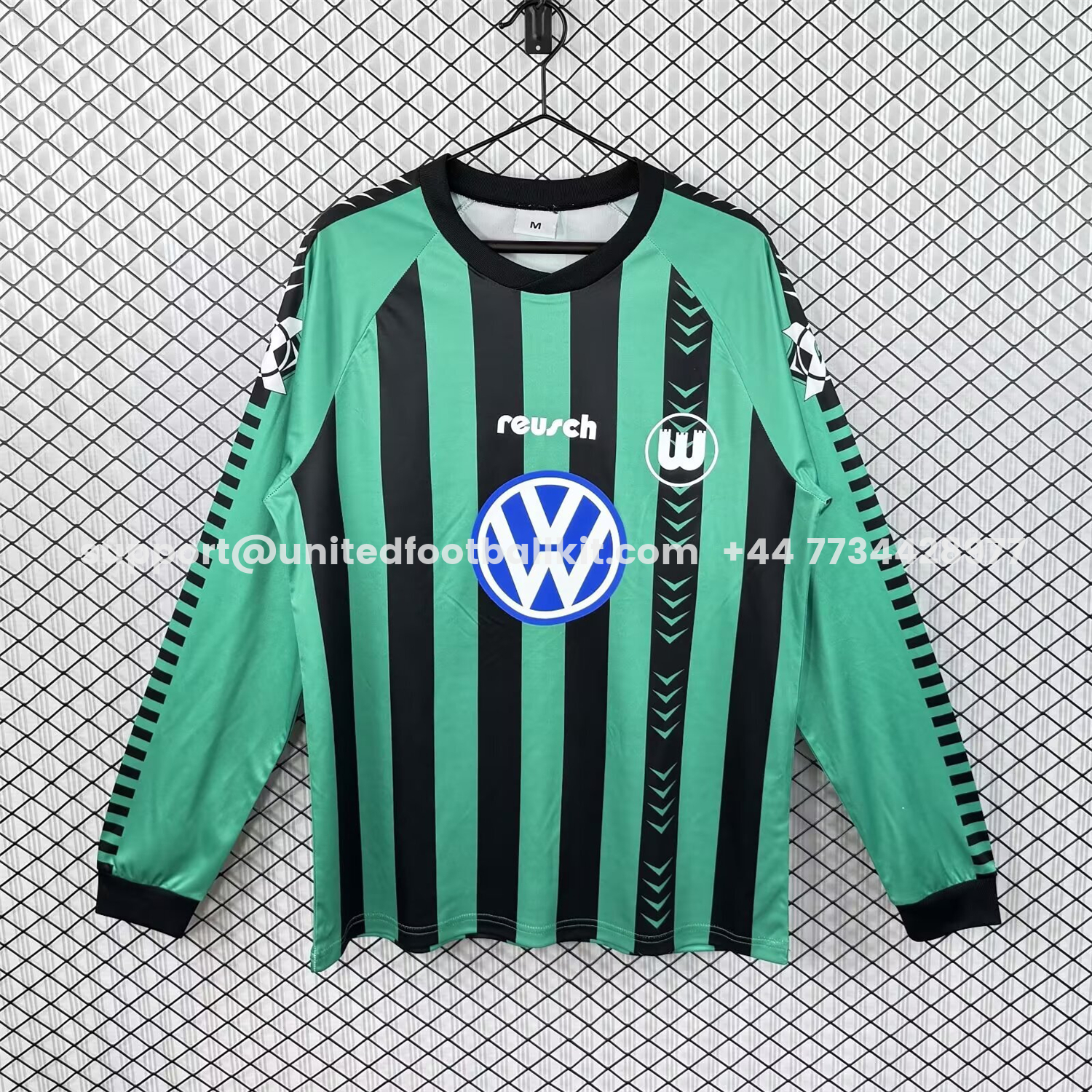 Unitedfootballkit.com | Retro Wolfsburg 1994-96 Away Long Sleeves Jersey -Customize Name, Number and Patch | Worldwide Shipping