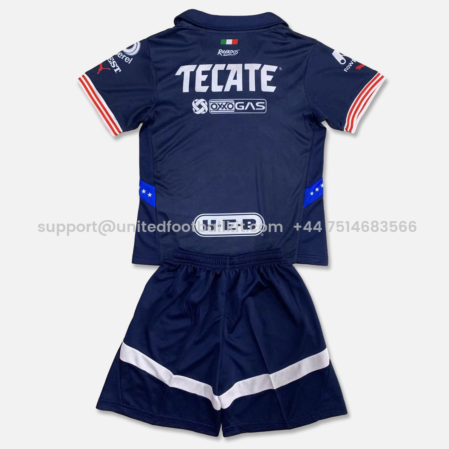 Unitedfootballkit.com | Rayados Monterrey 24-25 Cup Edition Kids Kit -Customize Name, Number and Patch | Worldwide Shipping