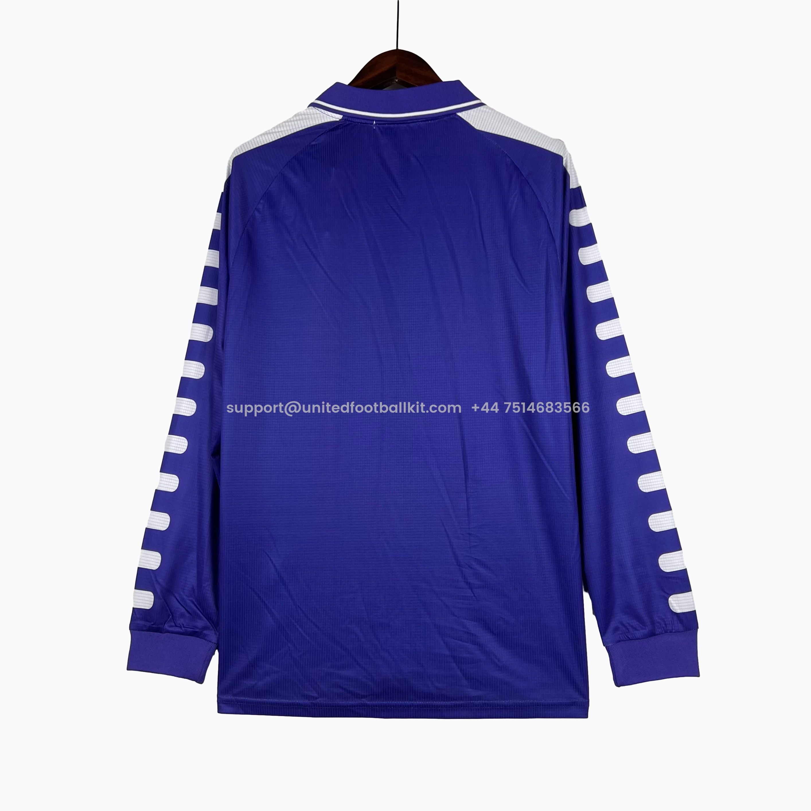 Unitedfootballkit.com | Retro Fiorentina 1998 Home Stadium Long Sleeve Jersey -Customize Name, Number and Patch | Worldwide Shipping