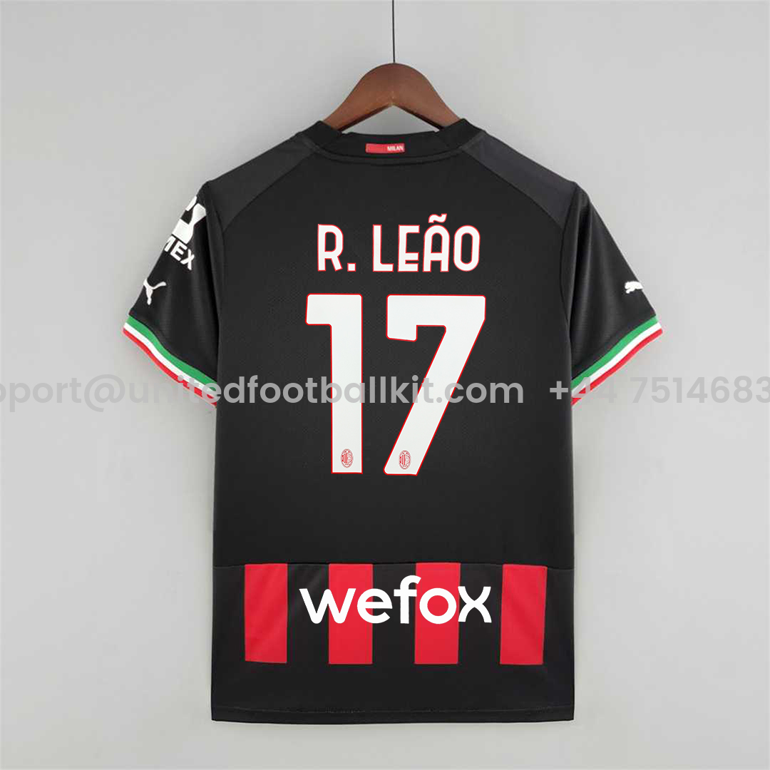 Unitedfootballkit.com | 22-23 AC Milan Home Jersey - Fans Version -Customize Name, Number and Patch | Worldwide Shipping
