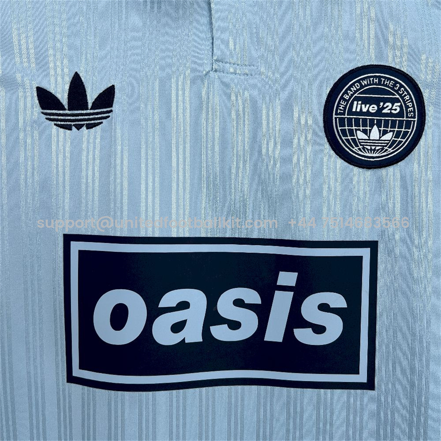 Unitedfootballkit.com | Bohemian 25-26 Oasis Originals Tour Light Blue Jersey - Fans Version -Customize Name, Number and Patch | Worldwide Shipping