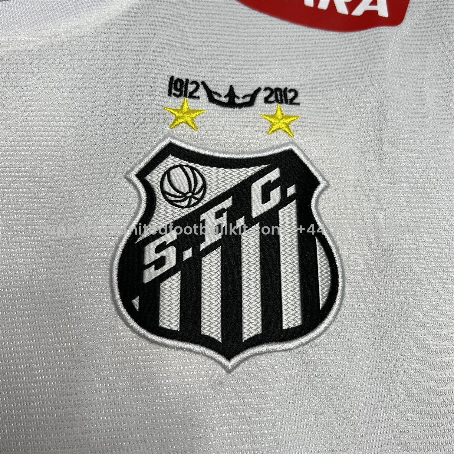 Unitedfootballkit.com | Retro Santos 2012 Centennial Home Jersey with SEARA Sponsor Patch -Customize Name, Number and Patch | Worldwide Shipping