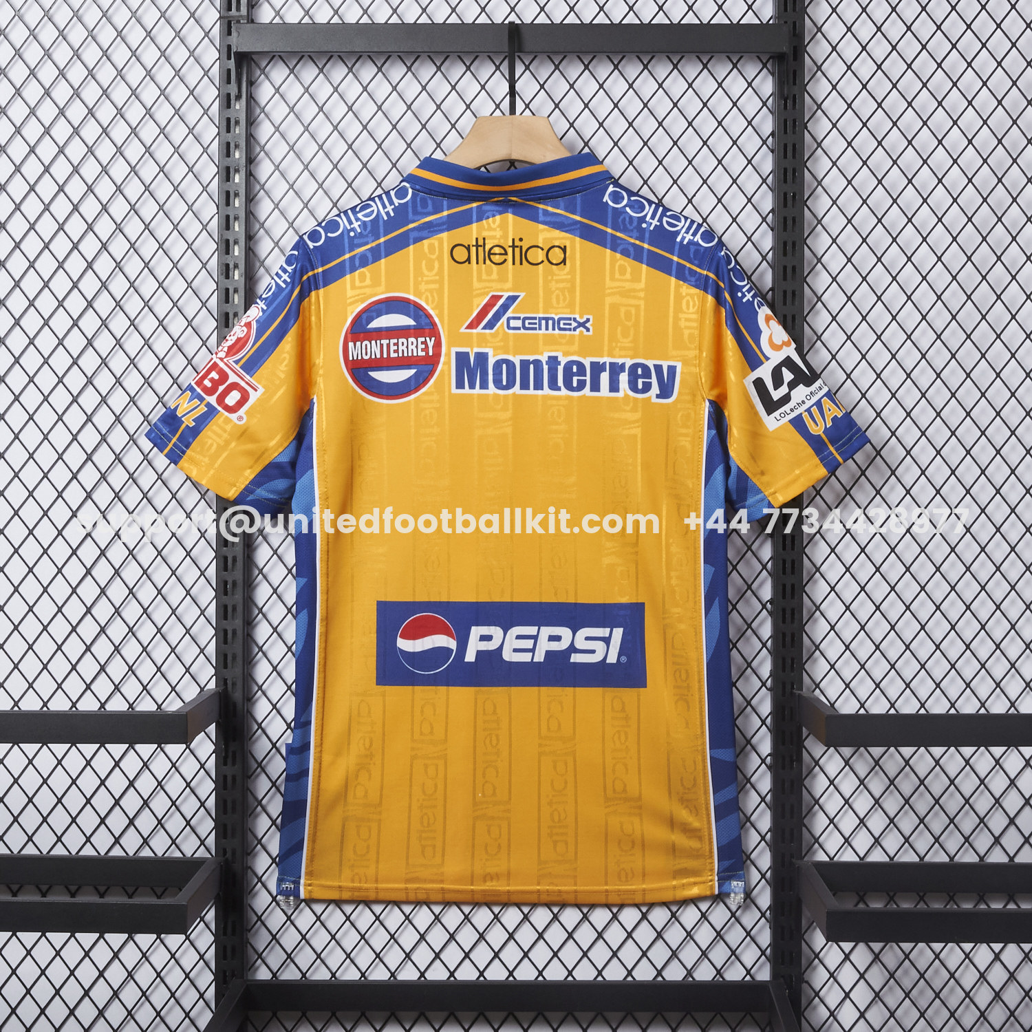 Unitedfootballkit.com | Retro Tigres UANL 1999-00 Home Jersey -Customize Name, Number and Patch | Worldwide Shipping