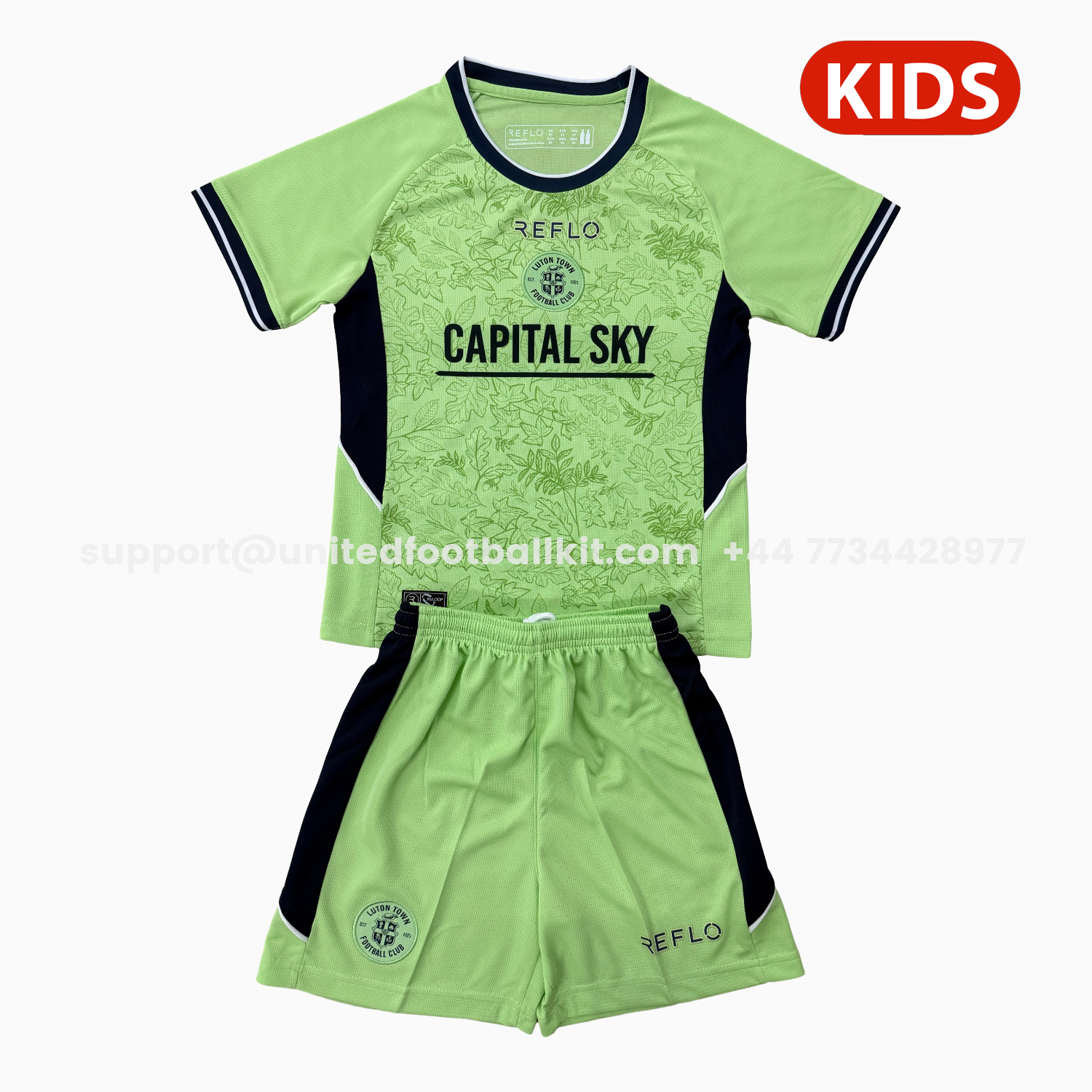 Unitedfootballkit.com | Luton Town 25-26 Third Kids Kit -Customize Name, Number and Patch | Worldwide Shipping