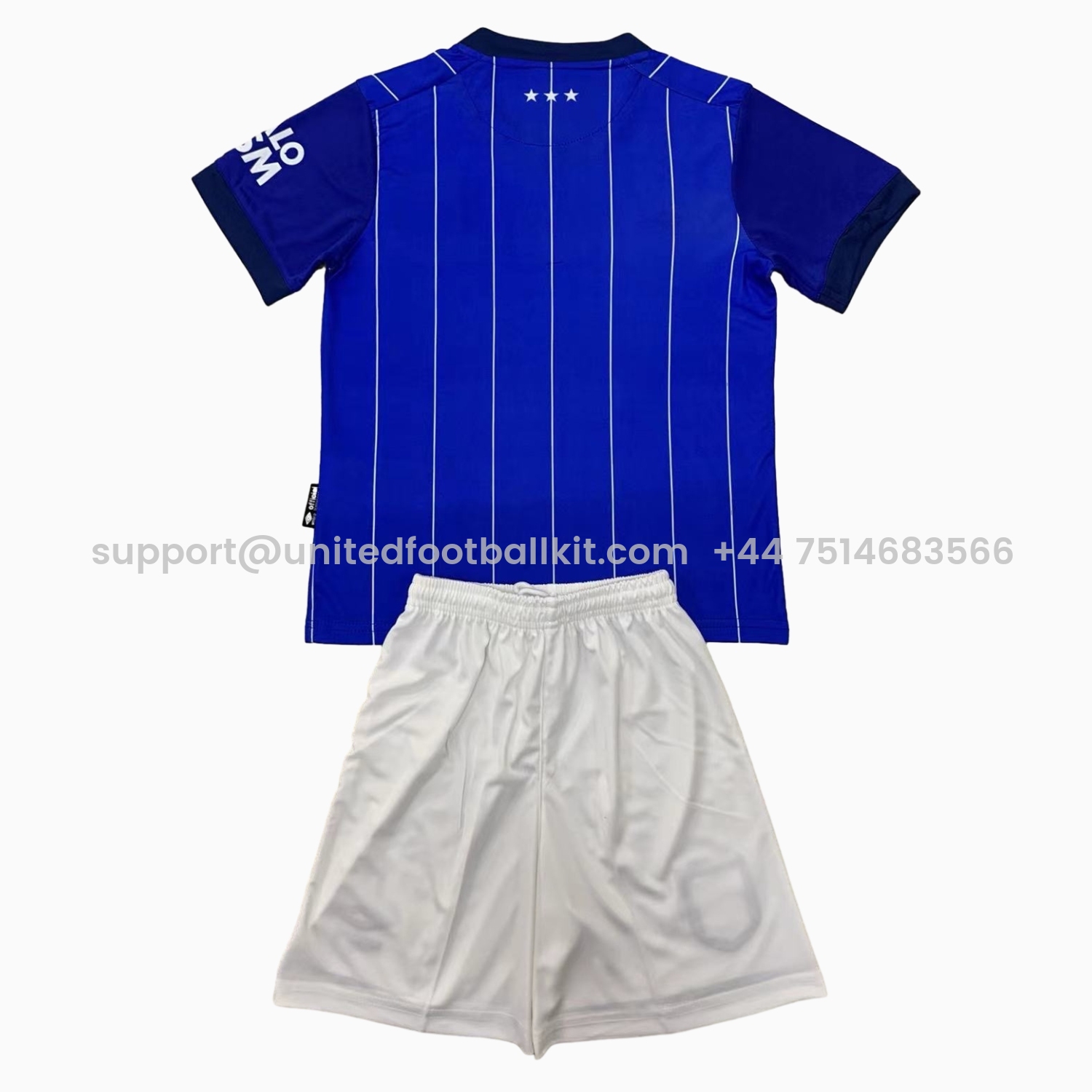 Unitedfootballkit.com | Ipswich Town 24-25 Home Kids Kit -Customize Name, Number and Patch | Worldwide Shipping