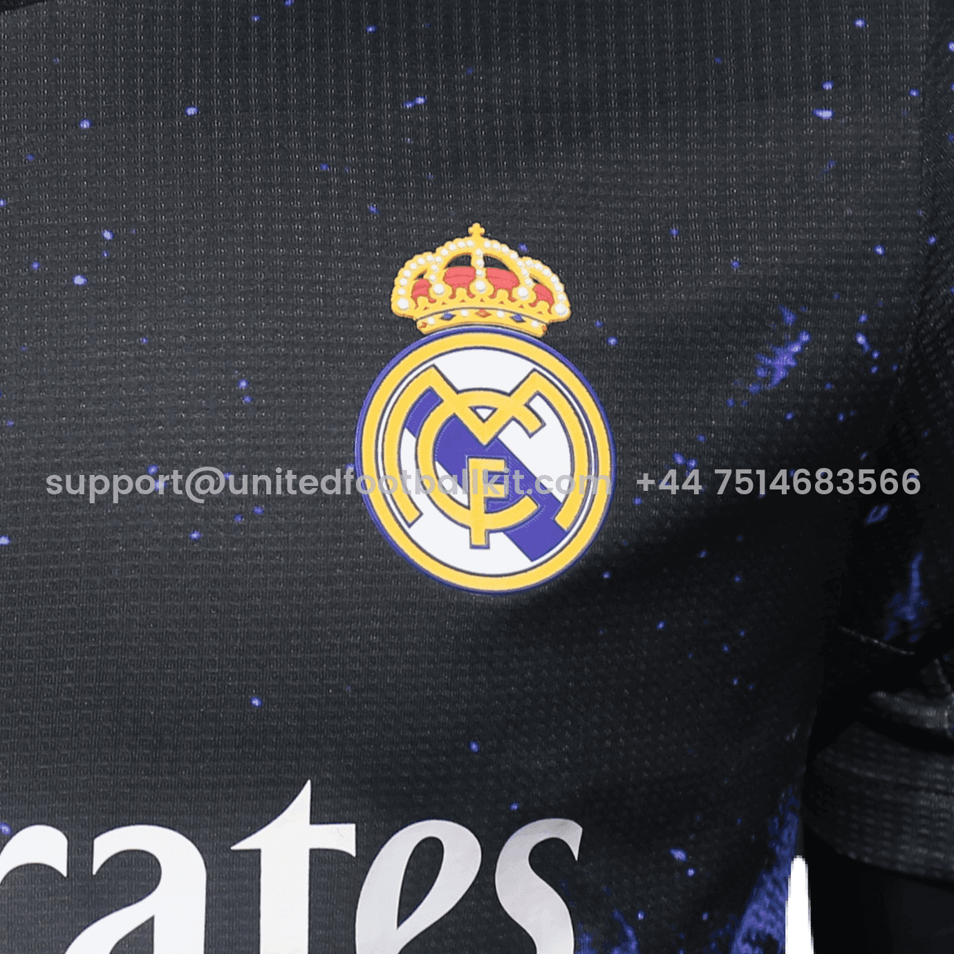 Unitedfootballkit.com | Real Madrid 24-25 Ocean Blue Special Edition Jersey - Player Version -Customize Name, Number and Patch | Worldwide Shipping