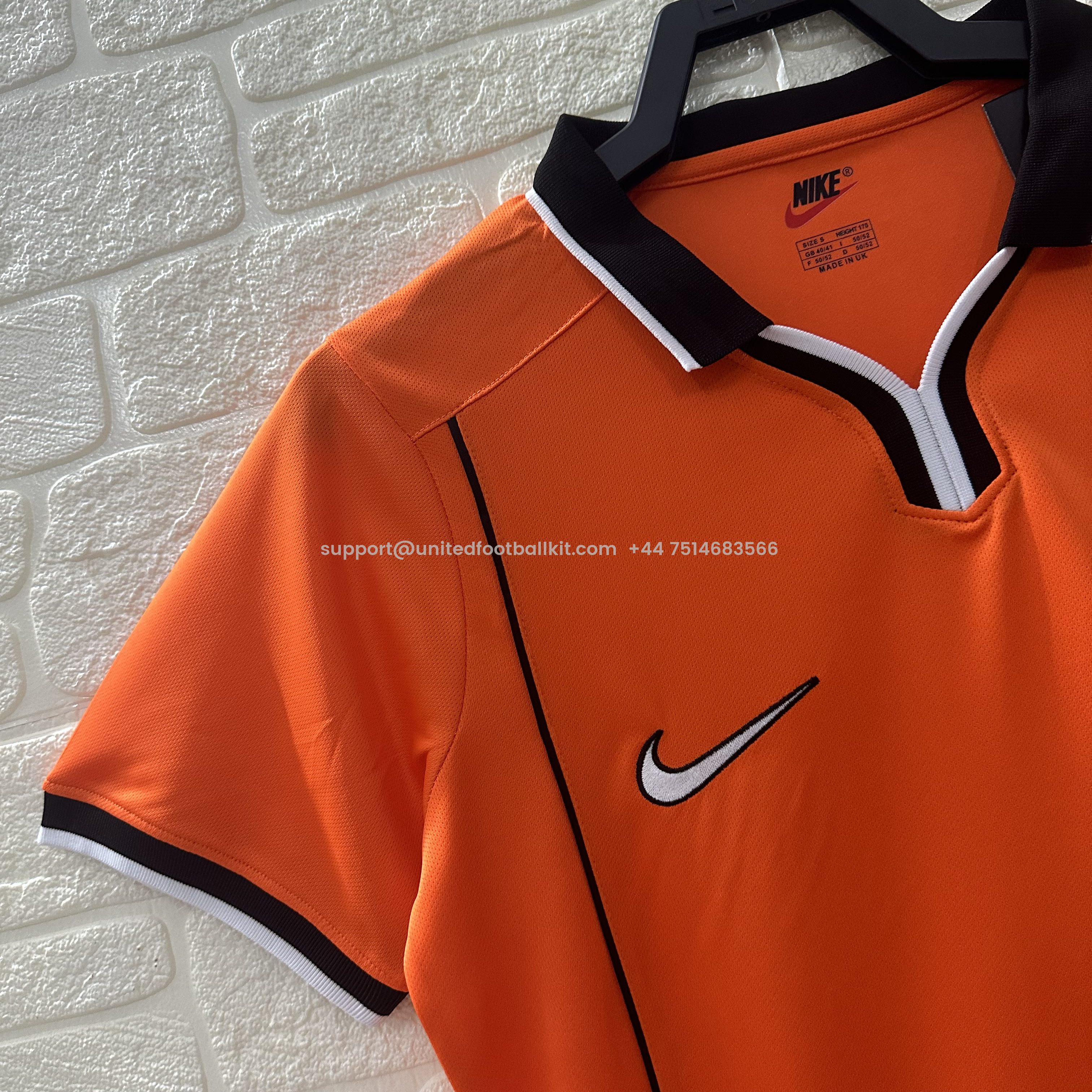 Unitedfootballkit.com | Retro Netherlands 1998 Home Jersey -Customize Name, Number and Patch | Worldwide Shipping