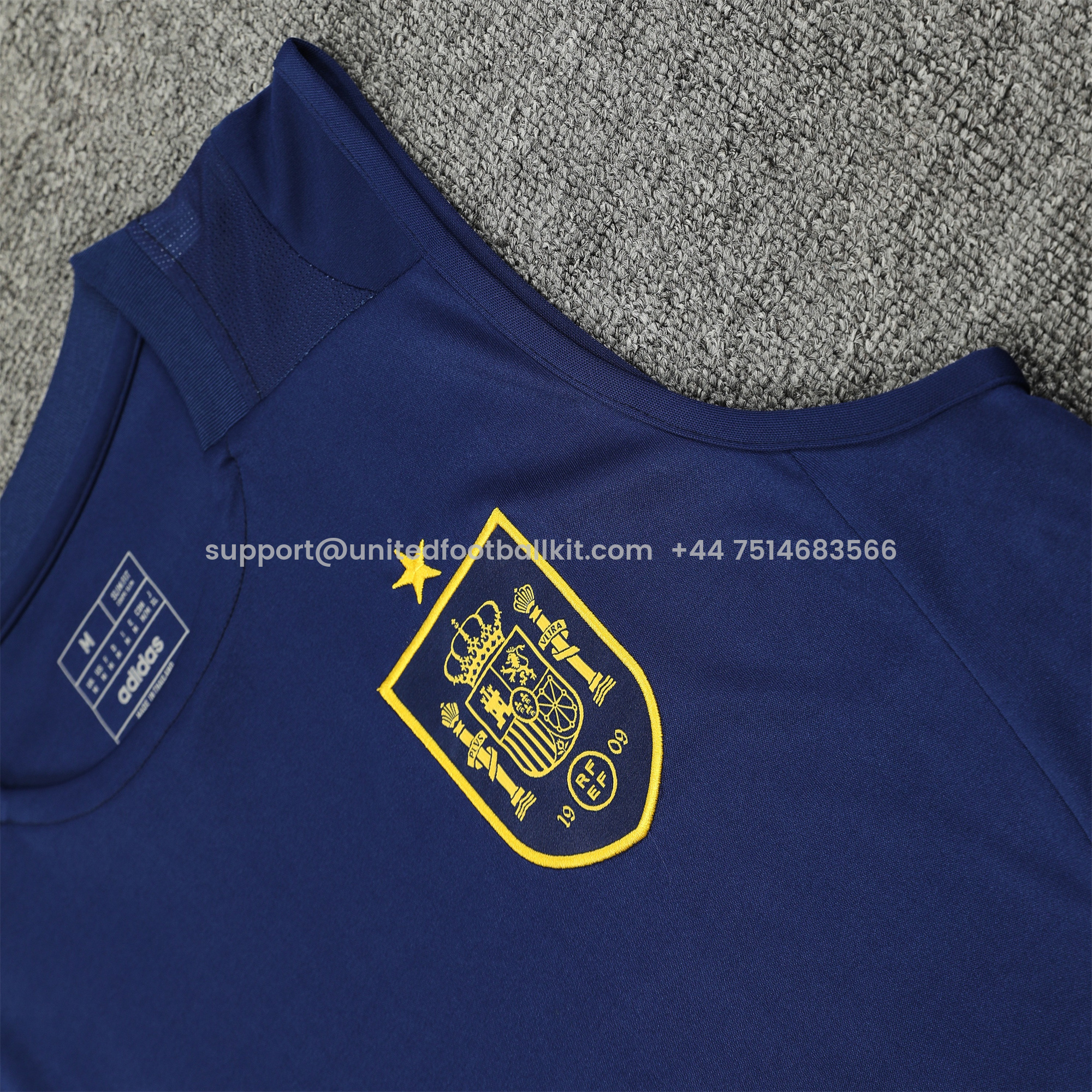 Unitedfootballkit.com | Spain 24-25 Vest Training Set - Deep Blue -Customize Name, Number and Patch | Worldwide Shipping