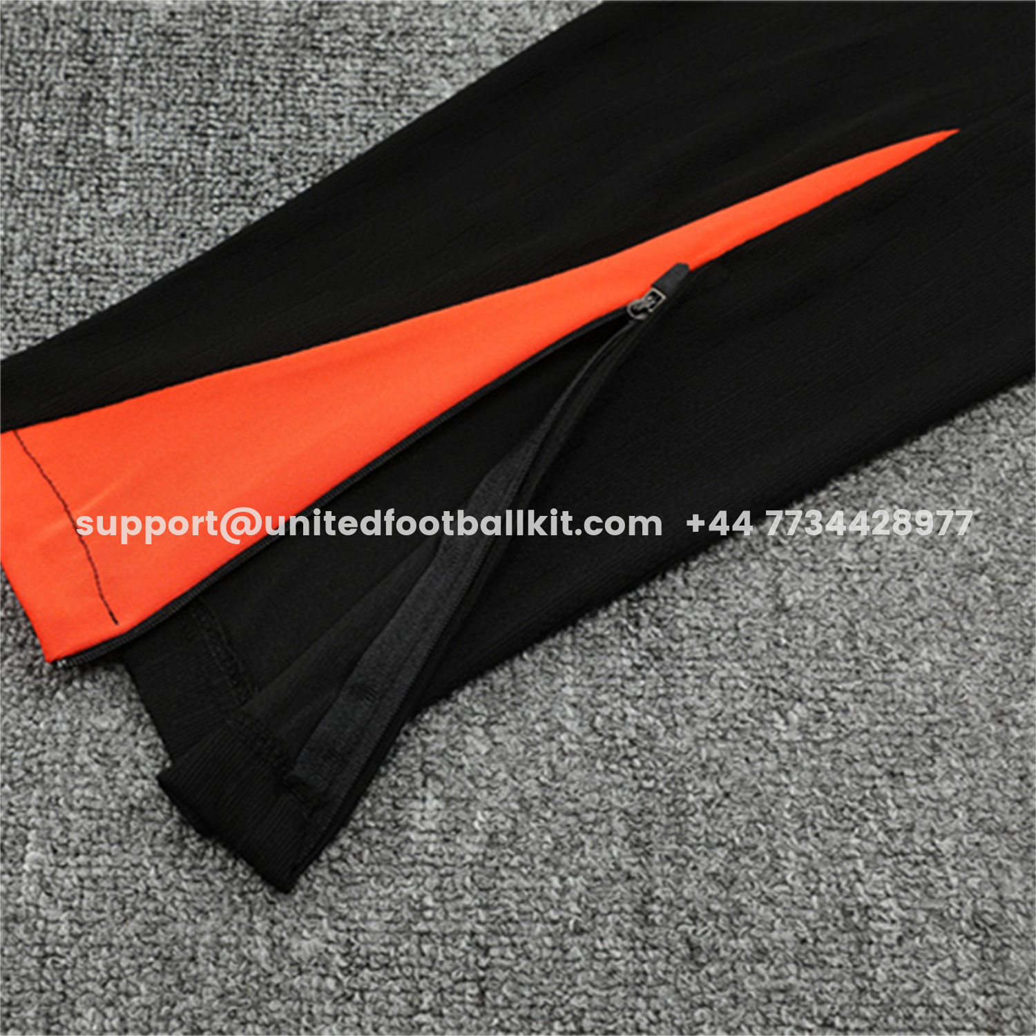 Unitedfootballkit.com | Brazil 25-26 Long Sleeve Training Set - Player Version - Orange Top and Black Pants -Customize Name, Number and Patch | Worldwide Shipping