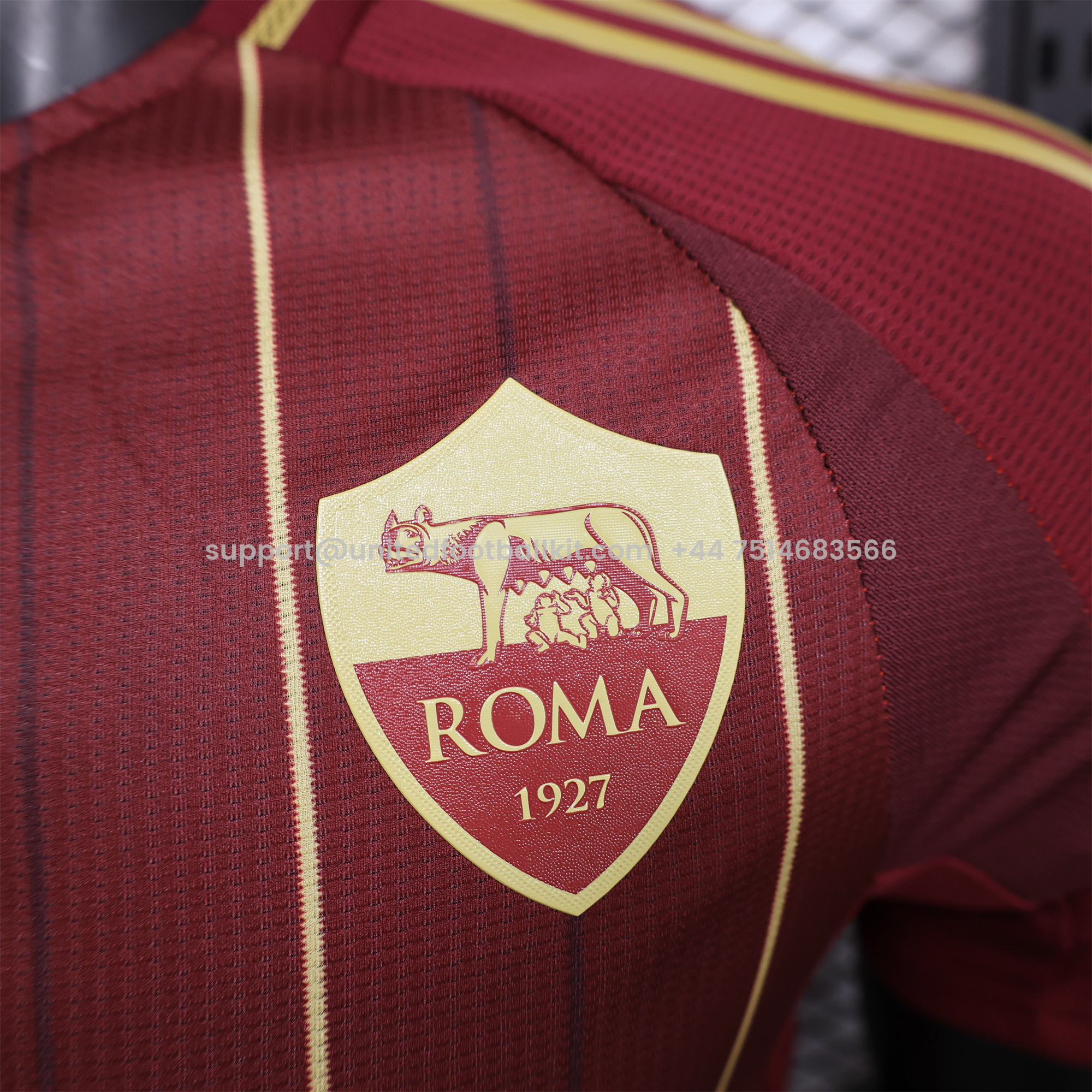 Unitedfootballkit.com | AS Roma 24-25 Home Stadium Jersey - Player Version -Customize Name, Number and Patch | Worldwide Shipping