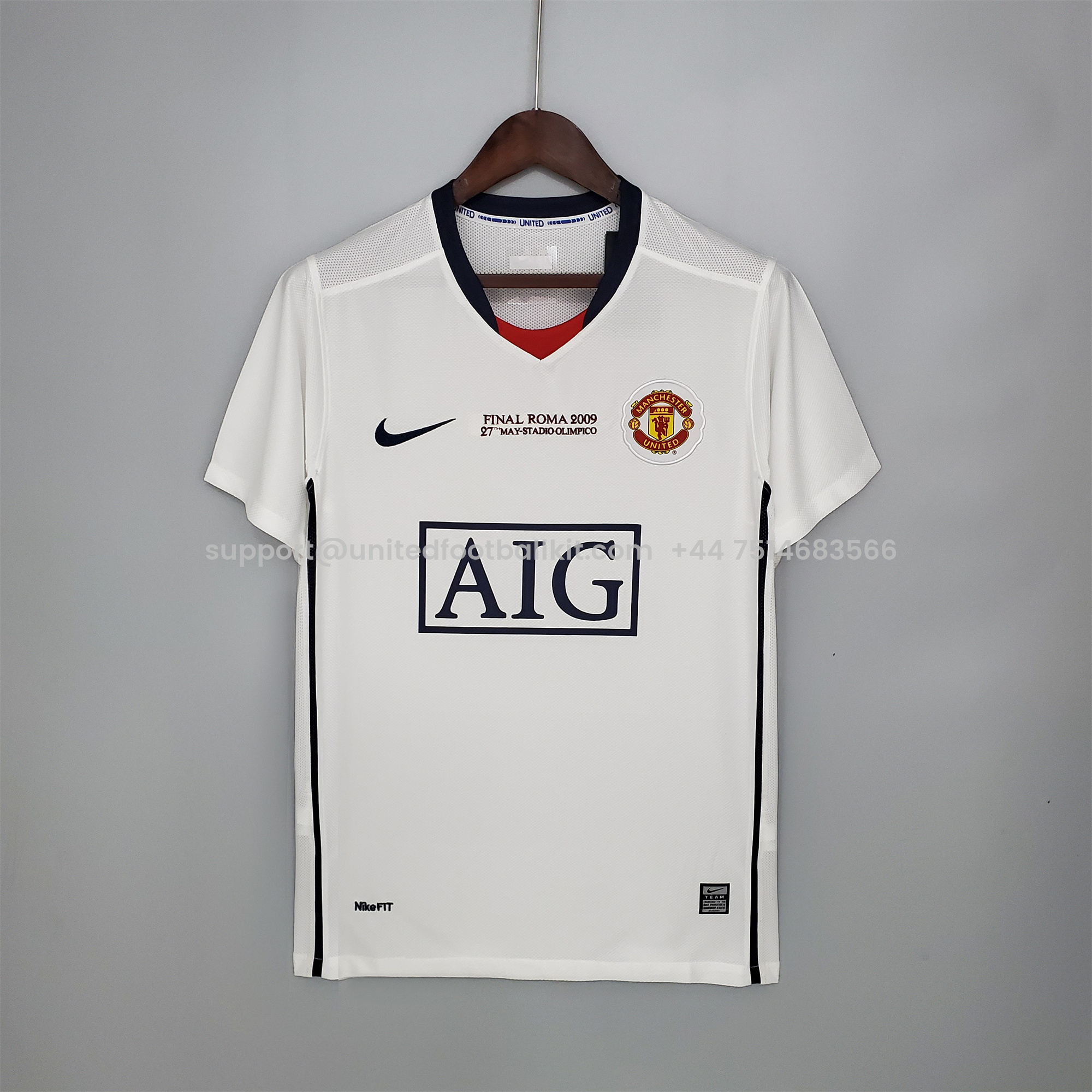 Unitedfootballkit.com | Retro Manchester United 08-09 Away Jersey - Champions League Final Version -Customize Name, Number and Patch | Worldwide Shipping
