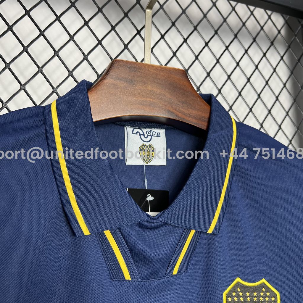 Unitedfootballkit.com | Retro Boca Juniors 1994-95 Home Stadium Jersey -Customize Name, Number and Patch | Worldwide Shipping