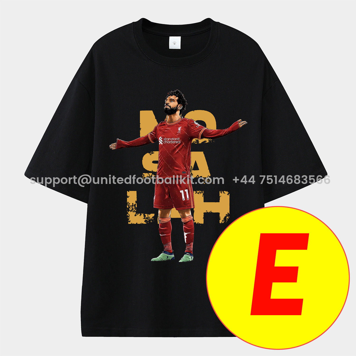 Unitedfootballkit.com | Salah Liverpool Klopp Arnold Unisex Pure Cotton T-shirt -Customize Name, Number and Patch | Worldwide Shipping