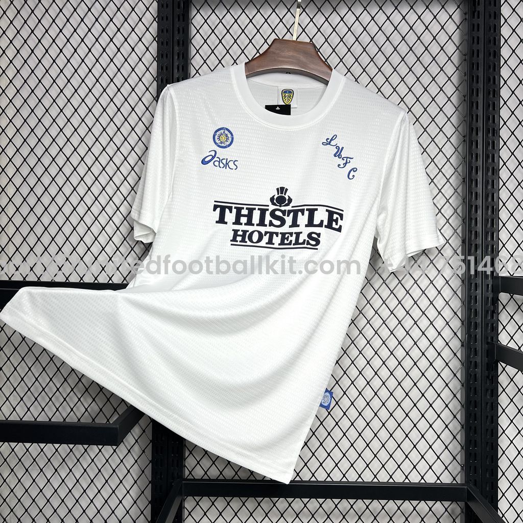 Unitedfootballkit.com | Retro Leeds United 1995-96 Home Jersey -Customize Name, Number and Patch | Worldwide Shipping