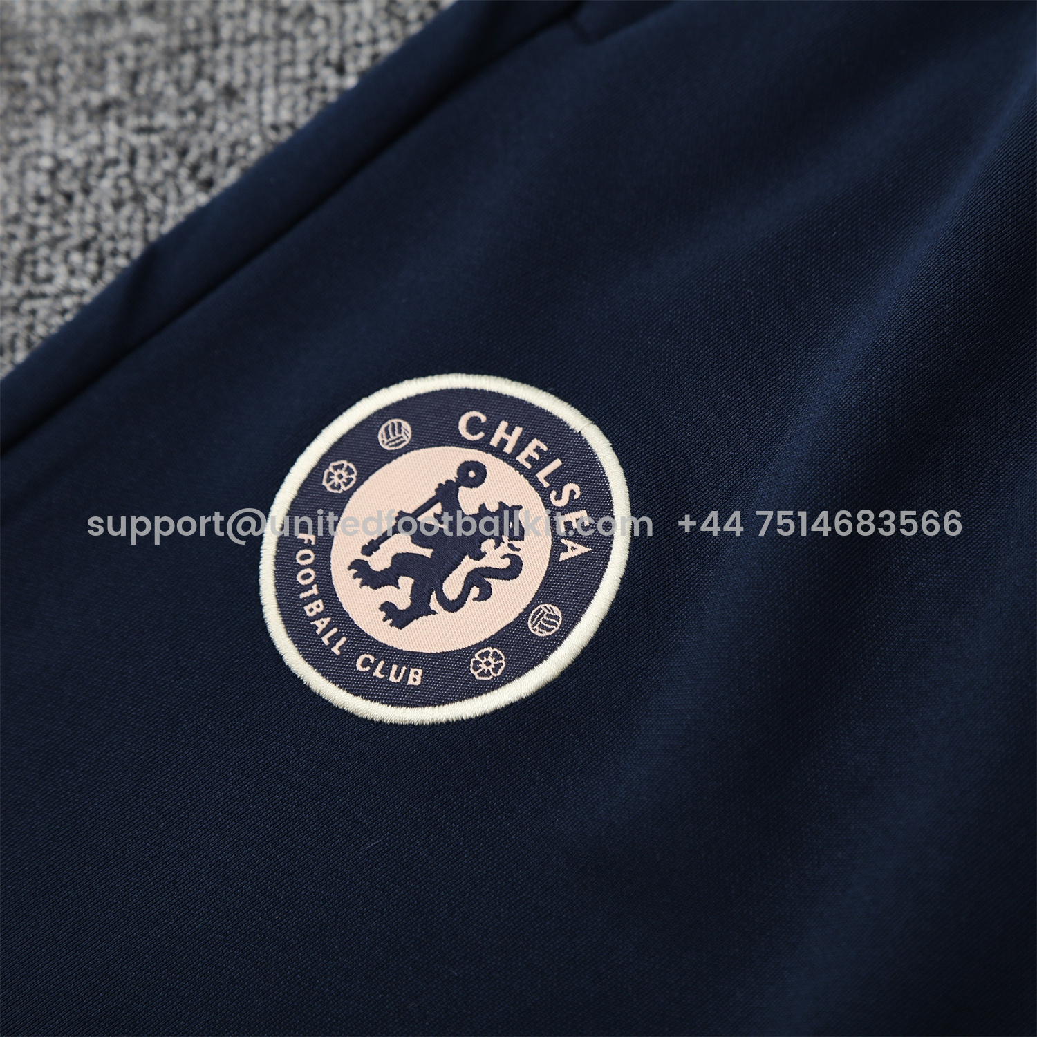 Unitedfootballkit.com | C.H.E.L.S.E.A 25-26 Traning Hoodie Set - Deep Blue With Royal Blue -Customize Name, Number and Patch | Worldwide Shipping