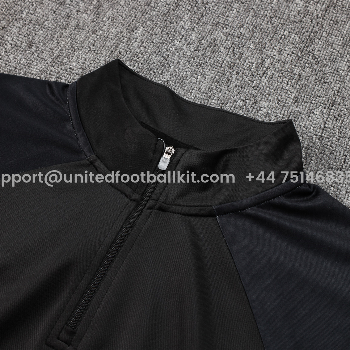 Unitedfootballkit.com | Manchester United 24-25 Originals LFSTLR Long Sleeve Training Set - Black -Customize Name, Number and Patch | Worldwide Shipping