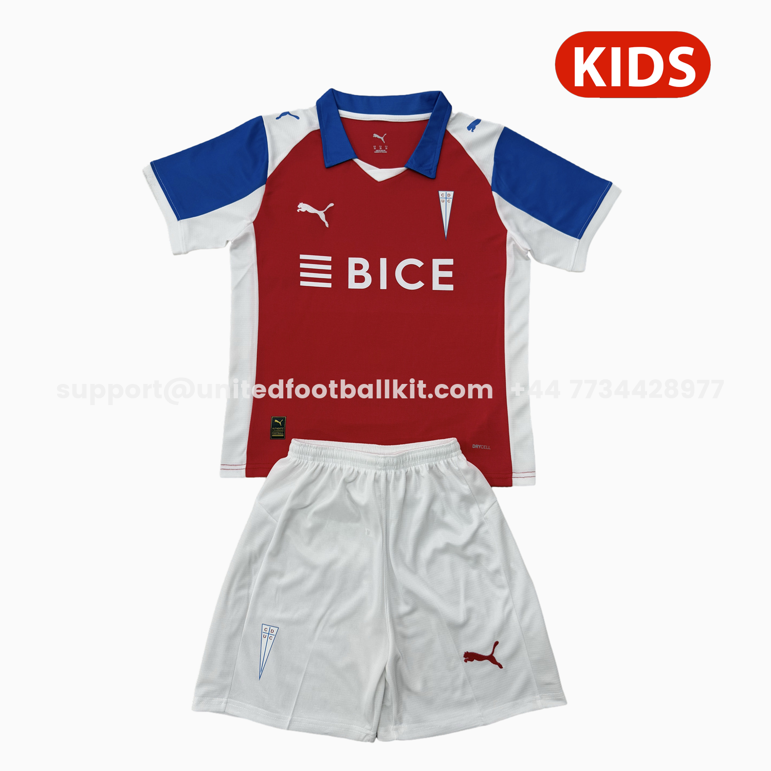 Unitedfootballkit.com | Universidad Católica del Chile 26-27 Away Kids Kit -Customize Name, Number and Patch | Worldwide Shipping