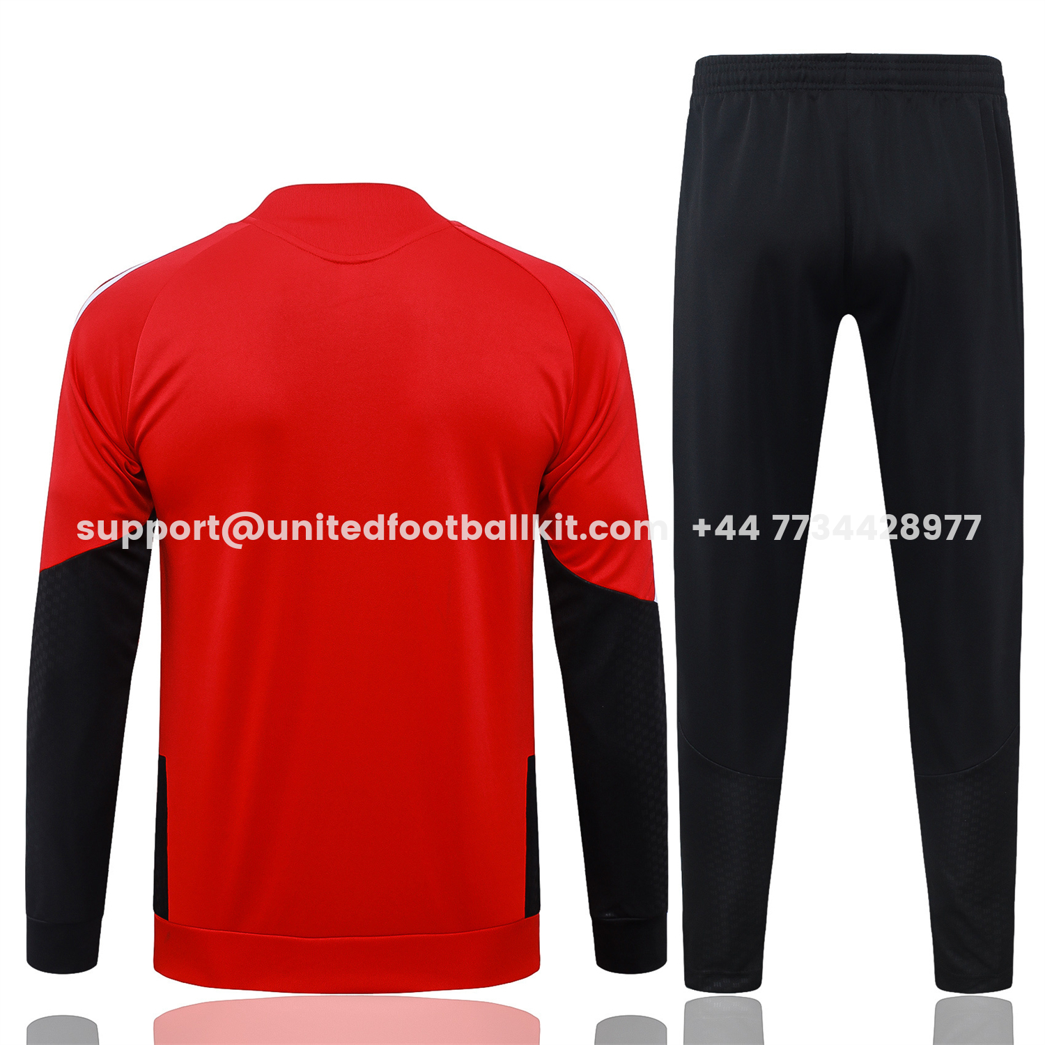 Unitedfootballkit.com | Arsenal 26-27 Jacket Training Tracksuit - Red Jackets & Black Pants -Customize Name, Number and Patch | Worldwide Shipping