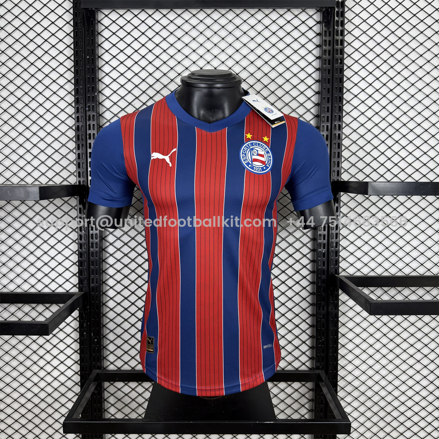 Unitedfootballkit.com | Bahia 25-26 Away Unsponsored Jersey - Player Version -Customize Name, Number and Patch | Worldwide Shipping