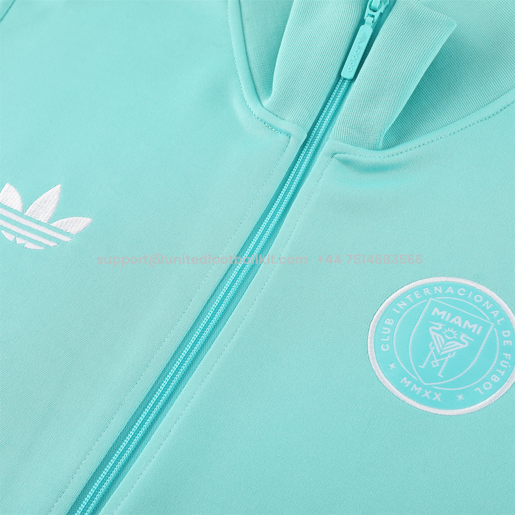 Unitedfootballkit.com | INT M.A.M 24-25 Jacket Training Tracksuit - Cyan-blue -Customize Name, Number and Patch | Worldwide Shipping