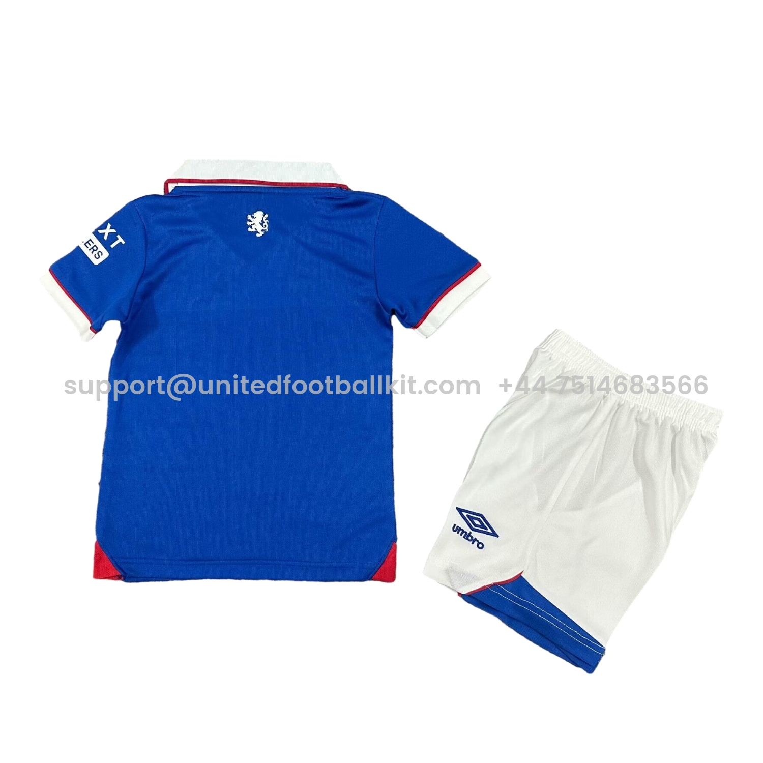 Unitedfootballkit.com | Glasgow Rangers 25-26 Home Kids Kit -Customize Name, Number and Patch | Worldwide Shipping