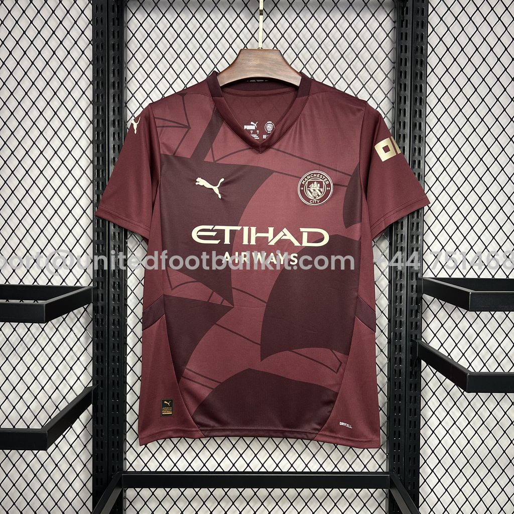 Unitedfootballkit.com | Manchester City 24-25 Third Jersey - Fans Version -Customize Name, Number and Patch | Worldwide Shipping