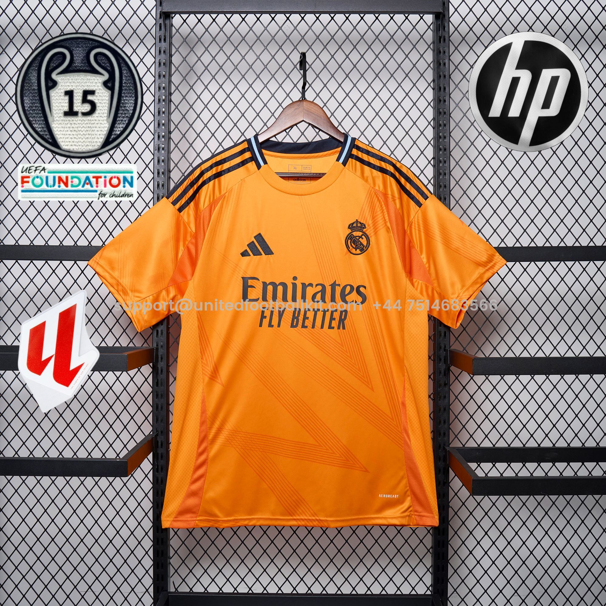 Unitedfootballkit.com | Real Madrid 24-25 Away Jersey - Fans Version -Customize Name, Number and Patch | Worldwide Shipping