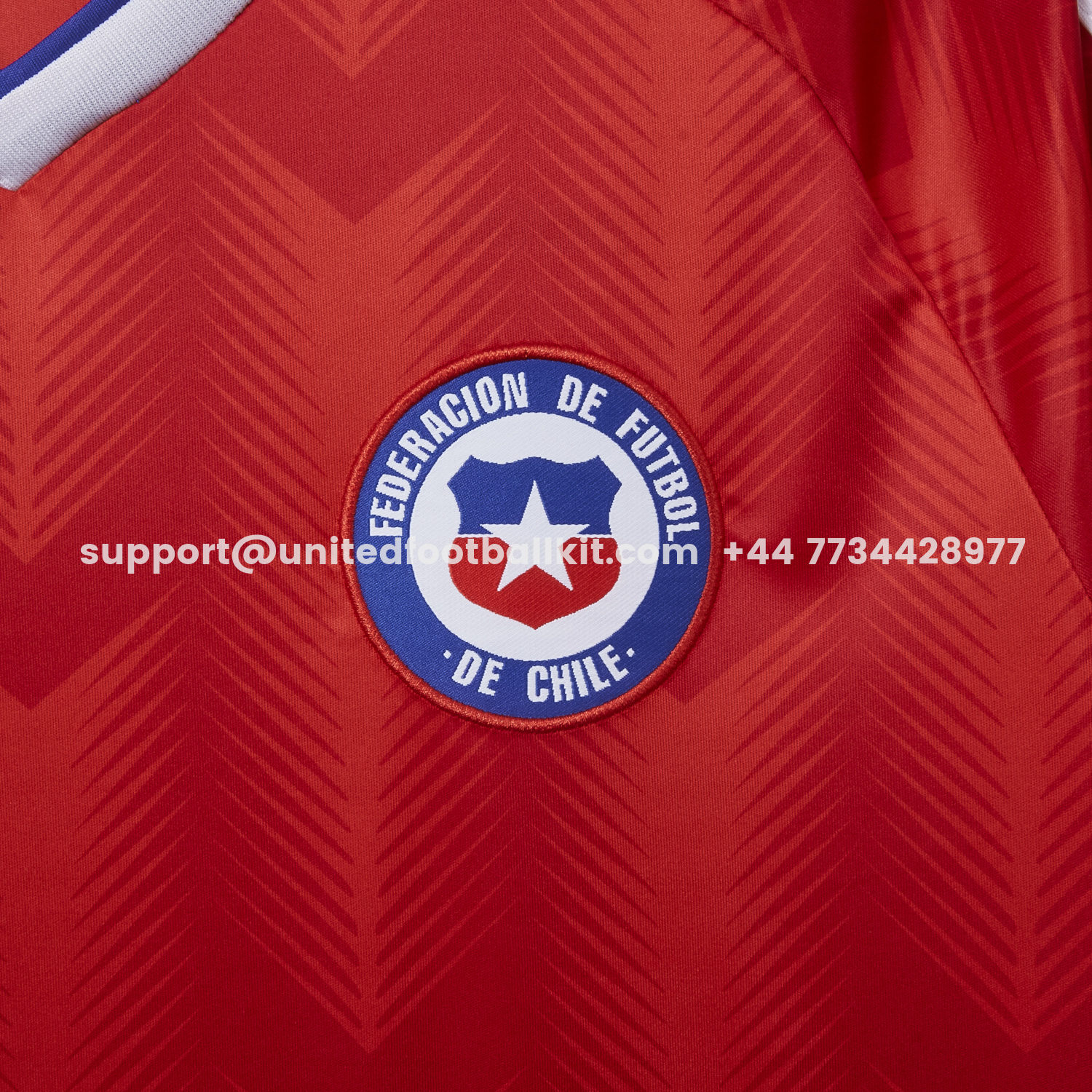 Unitedfootballkit.com | Chile 2026 Home Jersey - Fans Version -Customize Name, Number and Patch | Worldwide Shipping