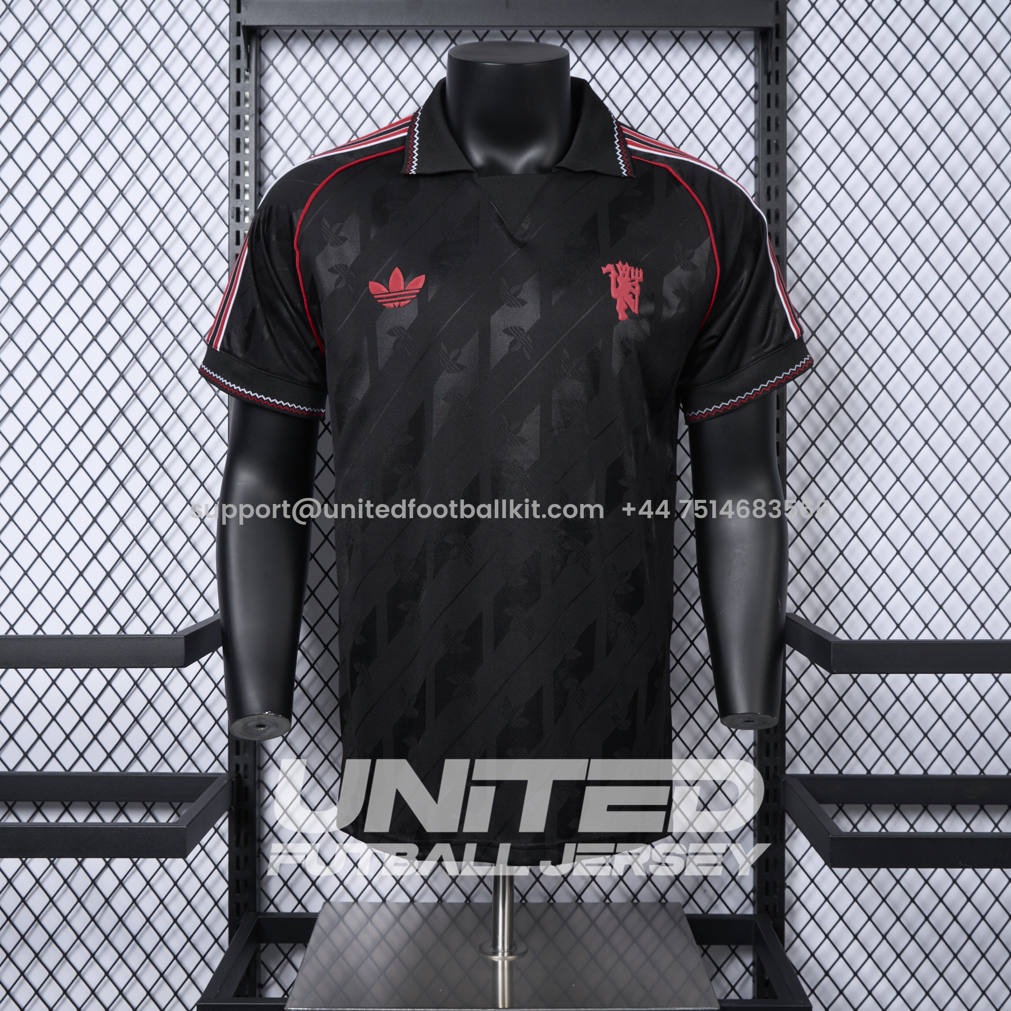 Unitedfootballkit.com | Manchester United 24-25 Originals LFSTLR Black Jersey - Player Version -Customize Name, Number and Patch | Worldwide Shipping