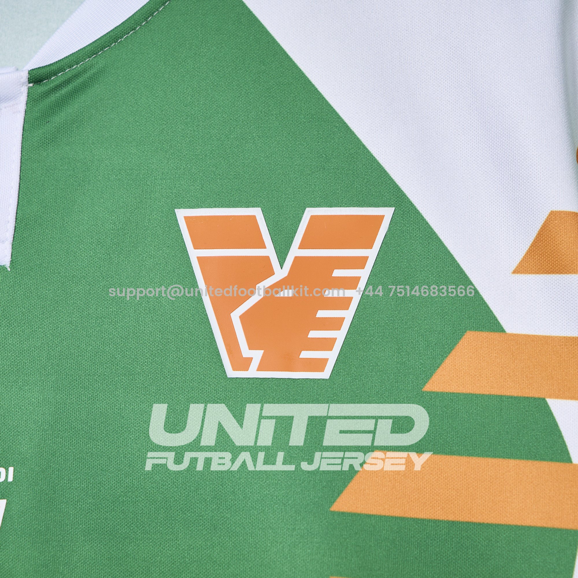 Unitedfootballkit.com | Venezia FC 24-25 Orange and Green Pre-Match Jersey - Fans Version -Customize Name, Number and Patch | Worldwide Shipping