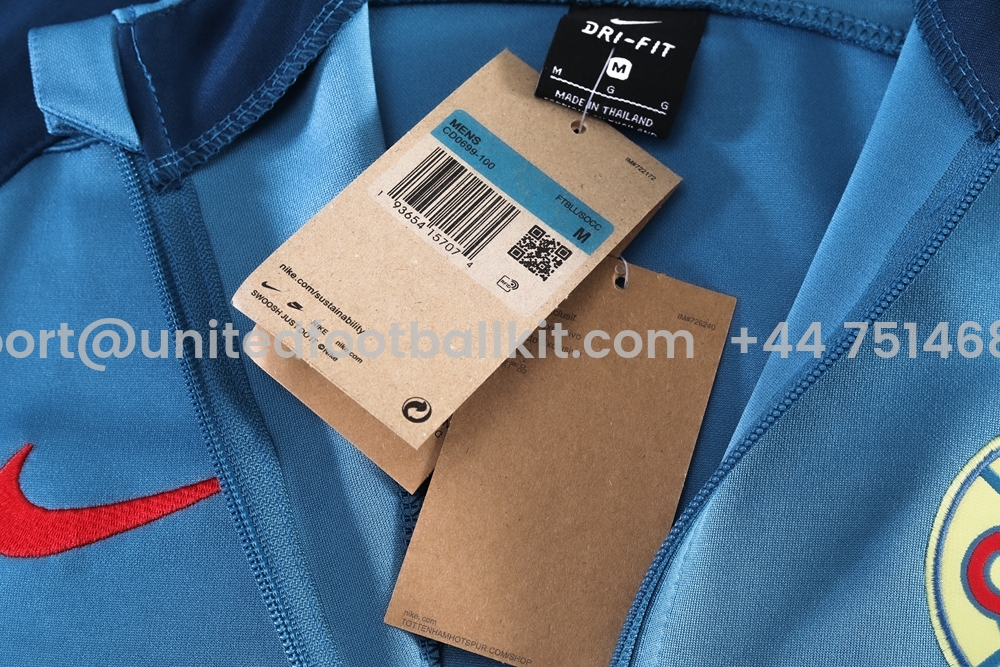 Unitedfootballkit.com | Club América 24-25 Jacket Training Tracksuit - Blue -Customize Name, Number and Patch | Worldwide Shipping