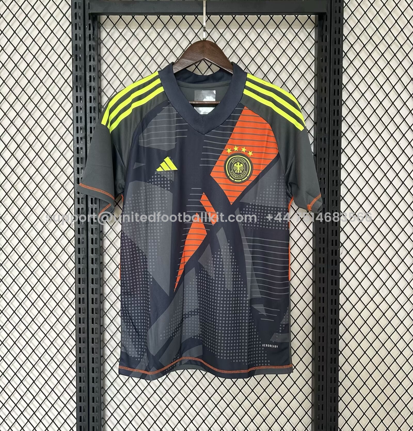 Unitedfootballkit.com | Germany 2024 Black Goalkeeper Jersey - Fans Version -Customize Name, Number and Patch | Worldwide Shipping