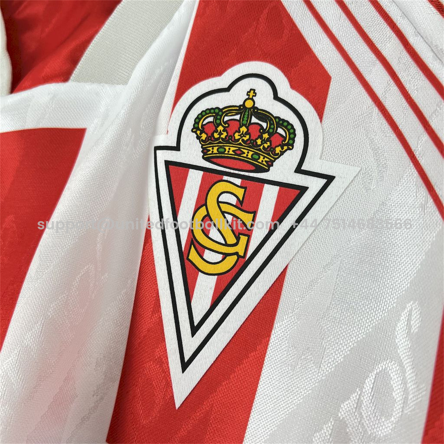 Unitedfootballkit.com | Retro Sporting de Gijon 1994-95 Home Jersey -Customize Name, Number and Patch | Worldwide Shipping