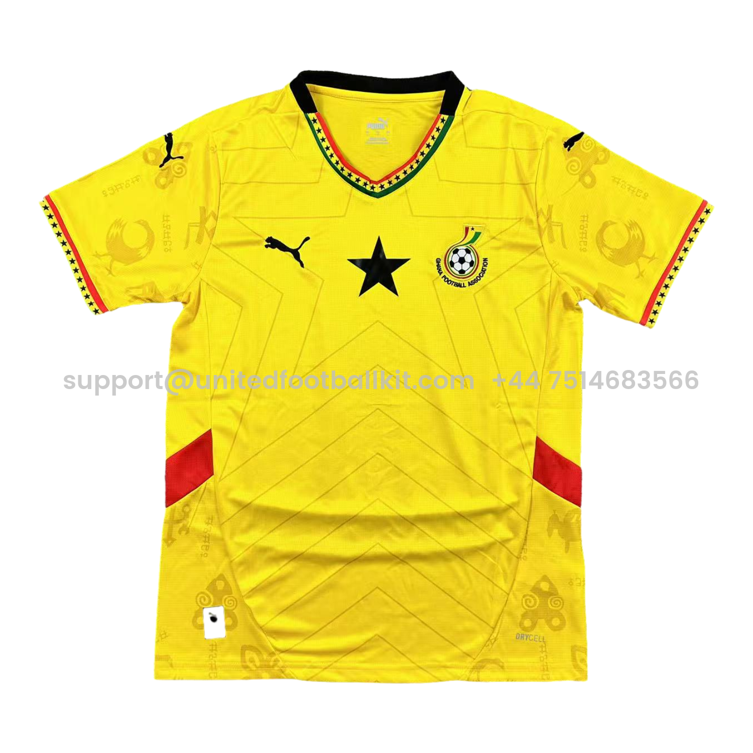 Unitedfootballkit.com | Ghana 24-25 Away Jersey - Fans Version -Customize Name, Number and Patch | Worldwide Shipping