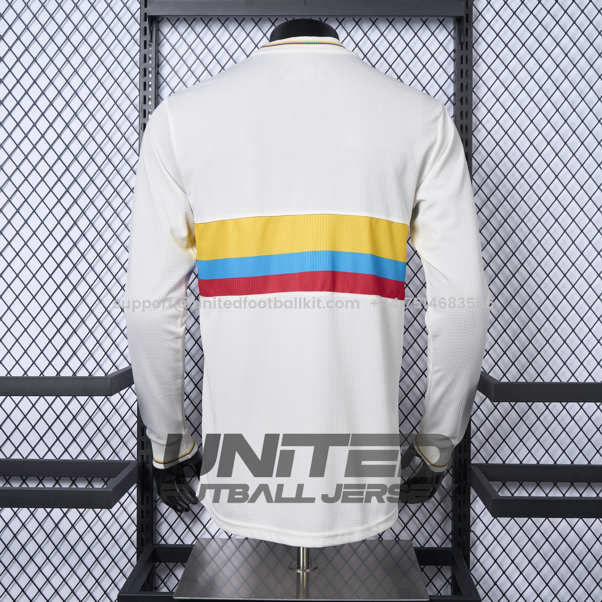 Unitedfootballkit.com | Colombia 2024 100th Anniversary Long Sleeve Jersey - Player Version -Customize Name, Number and Patch | Worldwide Shipping