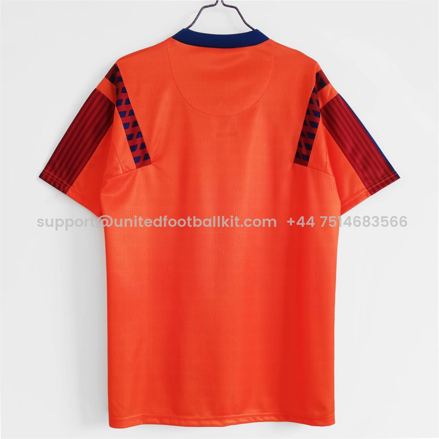 Unitedfootballkit.com | Retro Barcelona 1991-92 Away Orange Jersey -Customize Name, Number and Patch | Worldwide Shipping
