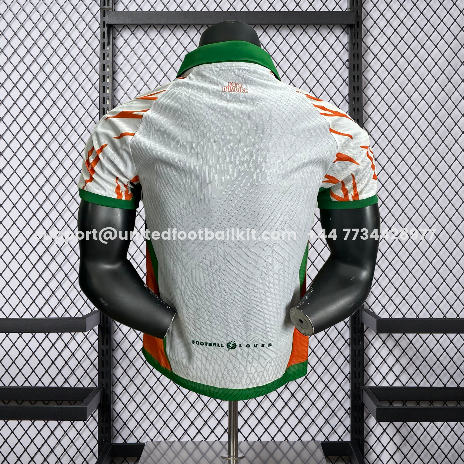 Unitedfootballkit.com | Ivory Coast 25-26 Elephant And Kid White Jersey - Player Version -Customize Name, Number and Patch | Worldwide Shipping