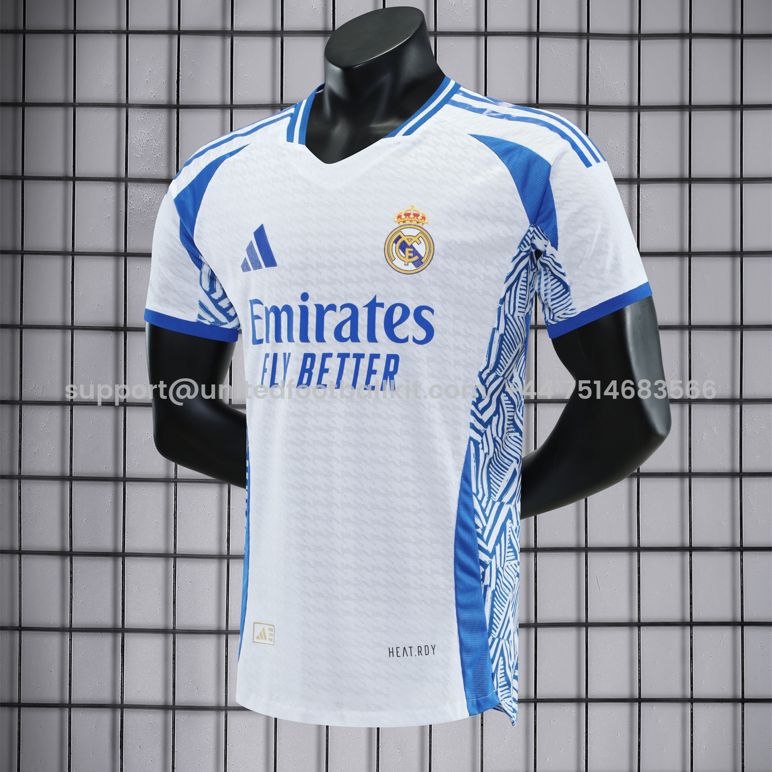 Unitedfootballkit.com | Real Madrid 25-26 Blue Edge Special Edition Jersey - Player Version -Customize Name, Number and Patch | Worldwide Shipping